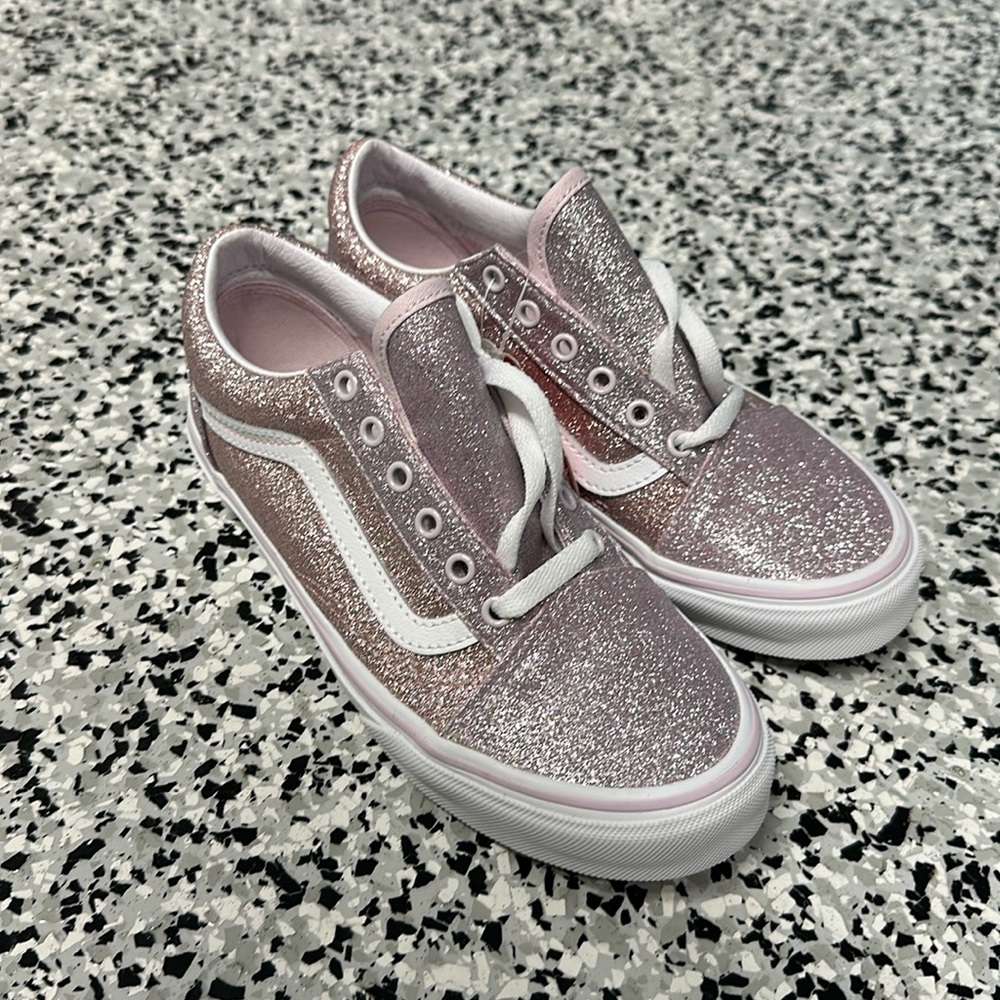 Girls Vans shoes. Sparkle pink